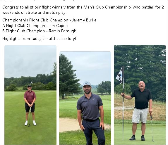 2025 Men club champs
